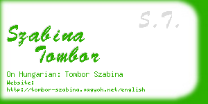 szabina tombor business card